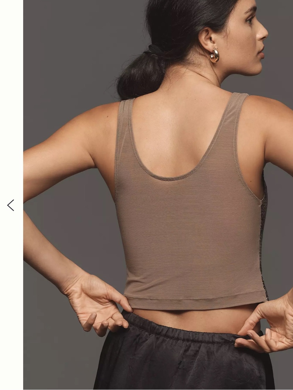 Anthropologie Women's Keyhole Sequin Crop Top Size L - Picture 4 of 13